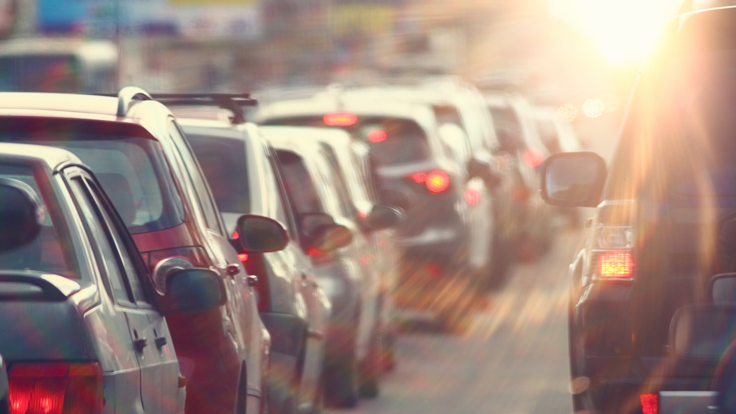 traffic jams in the city, road, rush hour